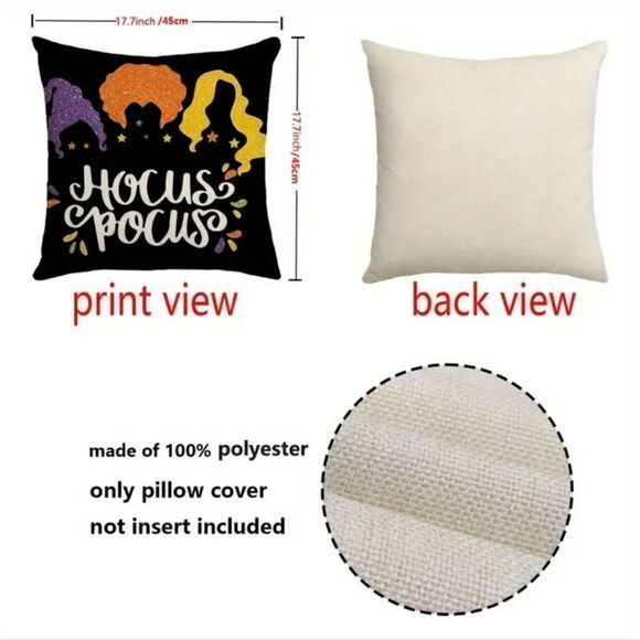New HOCUS POCUS pillow cover Halloween decorations - Picture 4 of 8